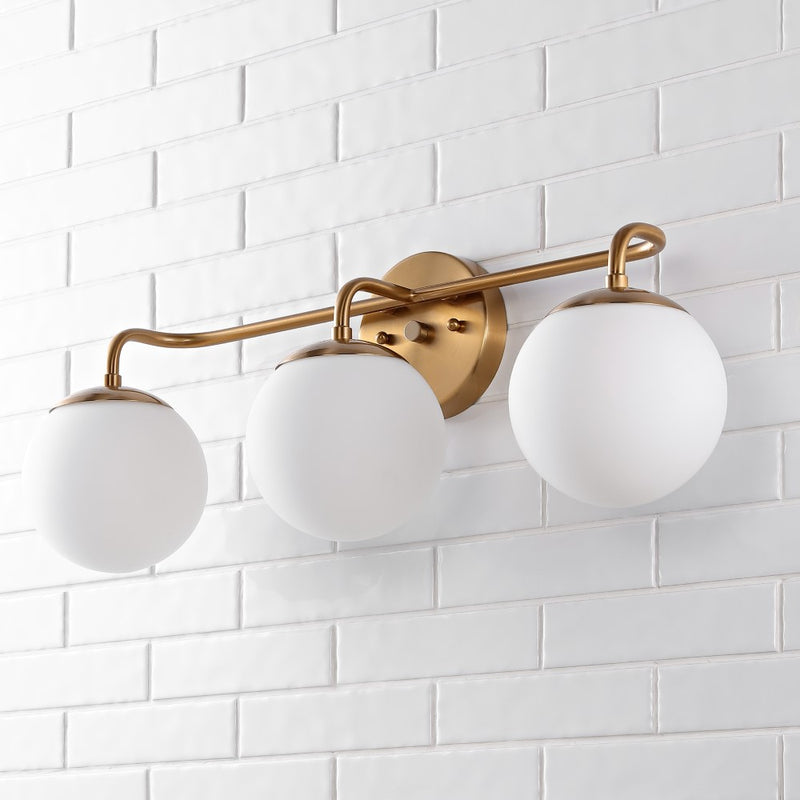 Louis Parisian Globe Metal/Frosted Glass Modern Contemporary LED Vanity