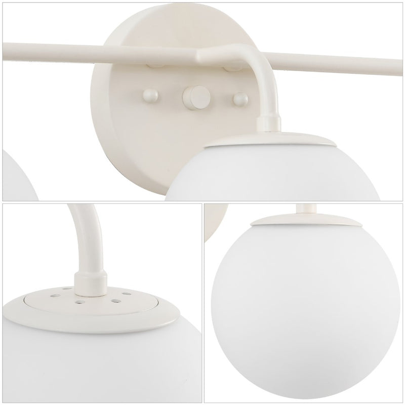 Louis Parisian Globe Metal/Frosted Glass Modern Contemporary LED Vanity