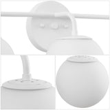 Louis Parisian Globe Metal/Frosted Glass Modern Contemporary LED Vanity