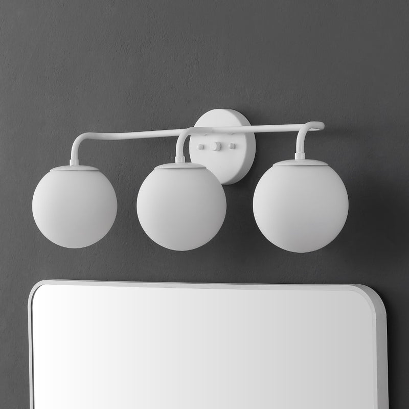 Louis Parisian Globe Metal/Frosted Glass Modern Contemporary LED Vanity