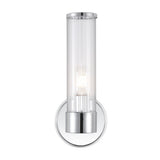 Cecil Tall Cylinder Iron/Striped Glass Modern Mid-Century LED Vanity - JONATHAN Y