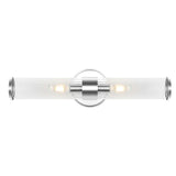 Cecil Tall Cylinder Iron/Striped Glass Modern Mid-Century LED Vanity - JONATHAN Y
