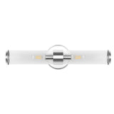 Cecil Tall Cylinder Iron/Striped Glass Modern Mid-Century LED Vanity - JONATHAN Y
