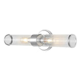 Cecil Tall Cylinder Iron/Striped Glass Modern Mid-Century LED Vanity - JONATHAN Y
