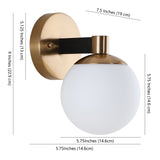 Modernist Globe Metal/Frosted Glass Modern Contemporary LED Vanity