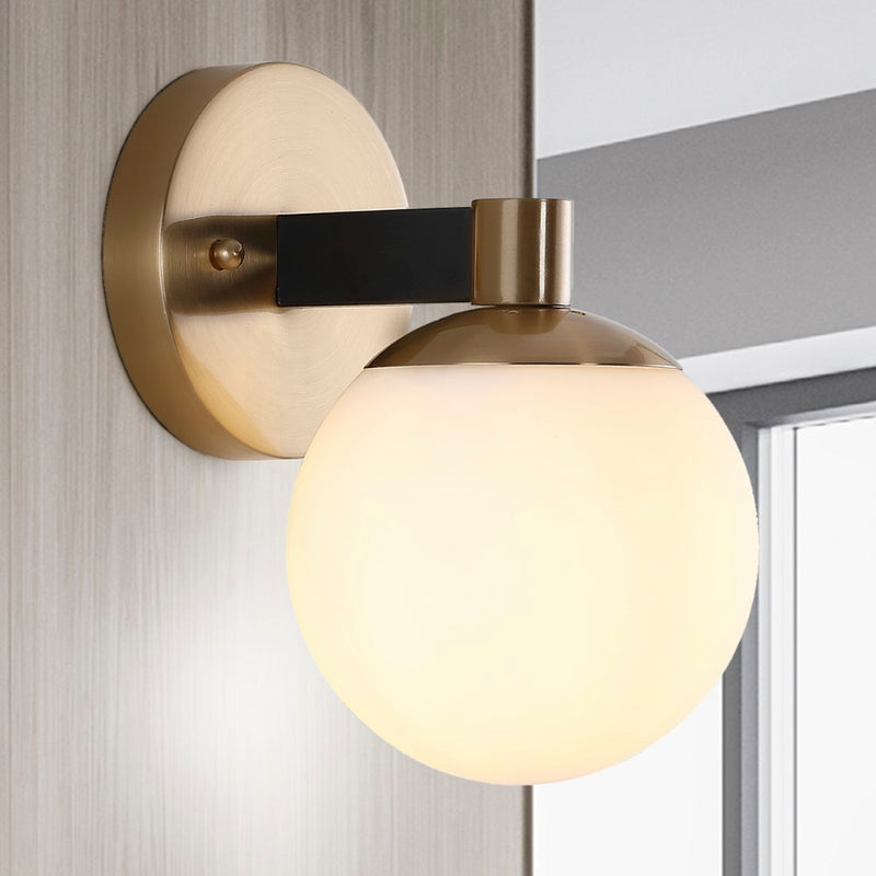 Modernist Globe Metal/Frosted Glass Modern Contemporary LED Vanity