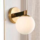 Modernist Globe Metal/Frosted Glass Modern Contemporary LED Vanity