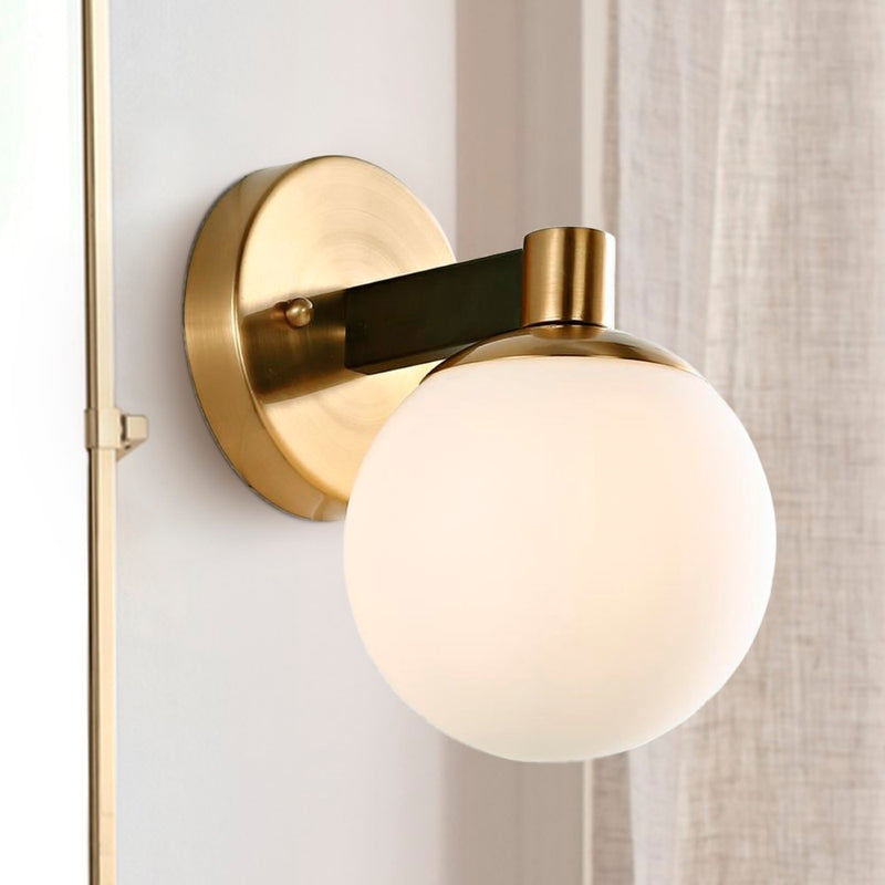Modernist Globe Metal/Frosted Glass Modern Contemporary LED Vanity