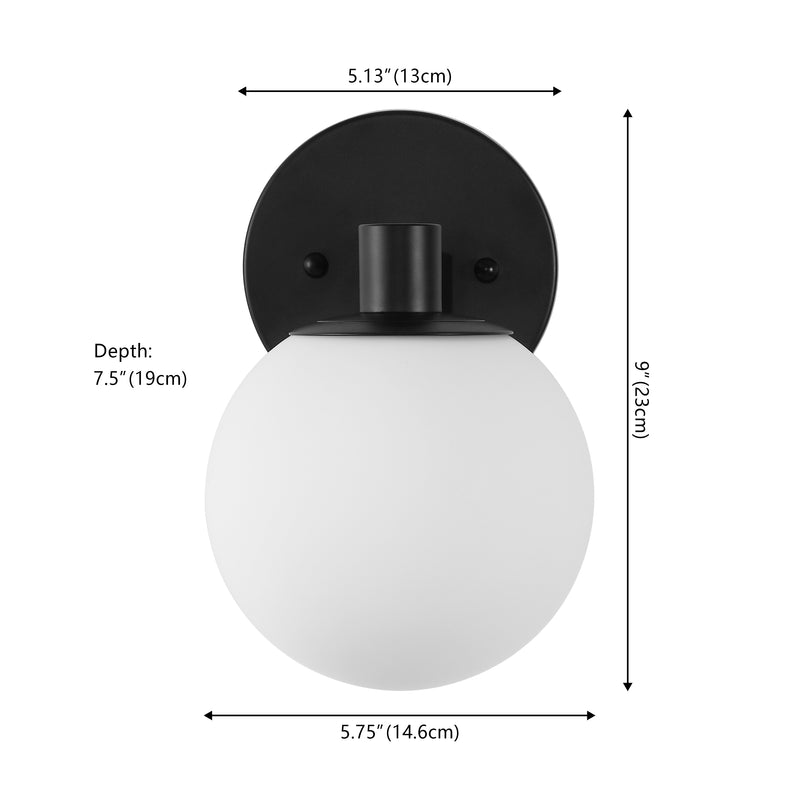 Modernist Globe Metal/Frosted Glass Modern Contemporary LED Vanity