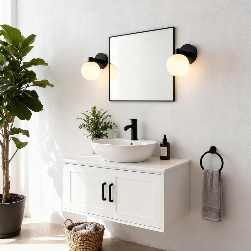 Modernist Globe Metal/Frosted Glass Modern Contemporary LED Vanity
