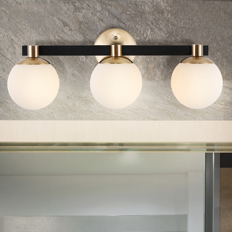 Modernist Globe Metal/Frosted Glass Modern Contemporary LED Vanity