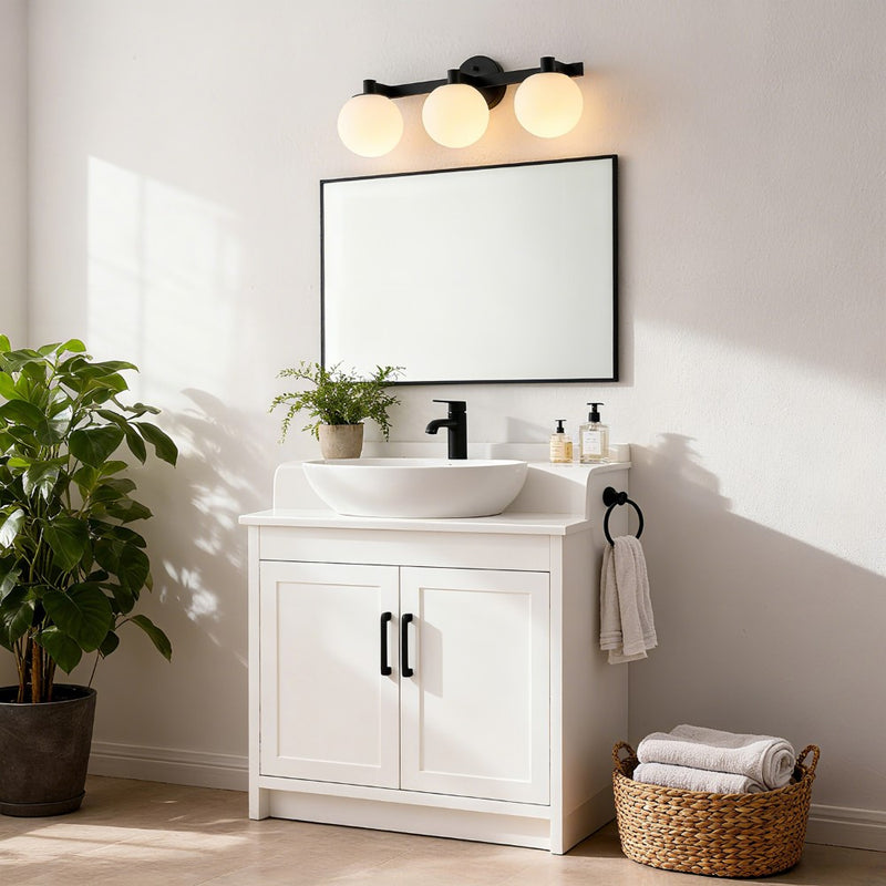 Modernist Globe Metal/Frosted Glass Modern Contemporary LED Vanity