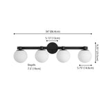 Modernist Globe Metal/Frosted Glass Modern Contemporary LED Vanity