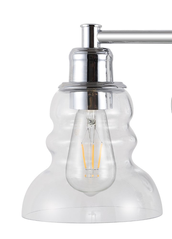 Manhattan Vintage Metal/Glass Industrial Rustic LED Vanity - JONATHAN Y