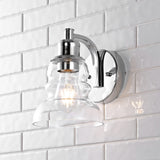 Manhattan Vintage Metal/Glass Industrial Rustic LED Vanity - JONATHAN Y