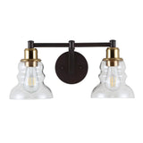 Manhattan Vintage Metal/Glass Industrial Rustic LED Vanity - JONATHAN Y