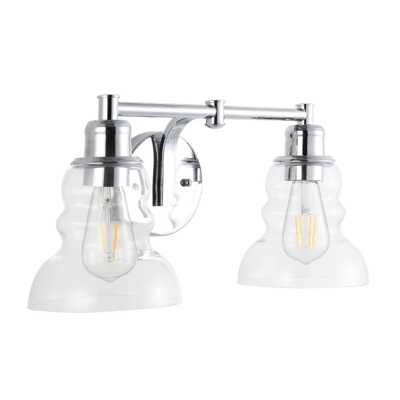 Manhattan Vintage Metal/Glass Industrial Rustic LED Vanity