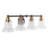 Manhattan Vintage Metal/Glass Industrial Rustic LED Vanity
