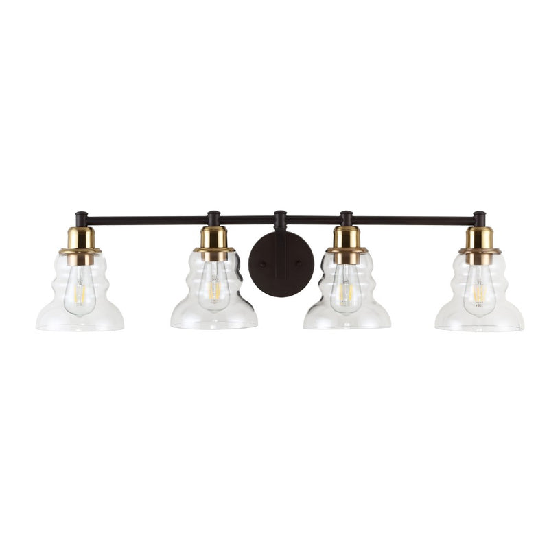 Manhattan Vintage Metal/Glass Industrial Rustic LED Vanity