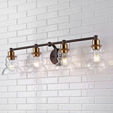 Manhattan Vintage Metal/Glass Industrial Rustic LED Vanity