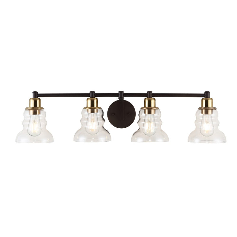 Manhattan Vintage Metal/Glass Industrial Rustic LED Vanity