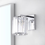 Coco Prism Vintage Metal/Glass Classic Glam LED Vanity Light - JONATHAN Y