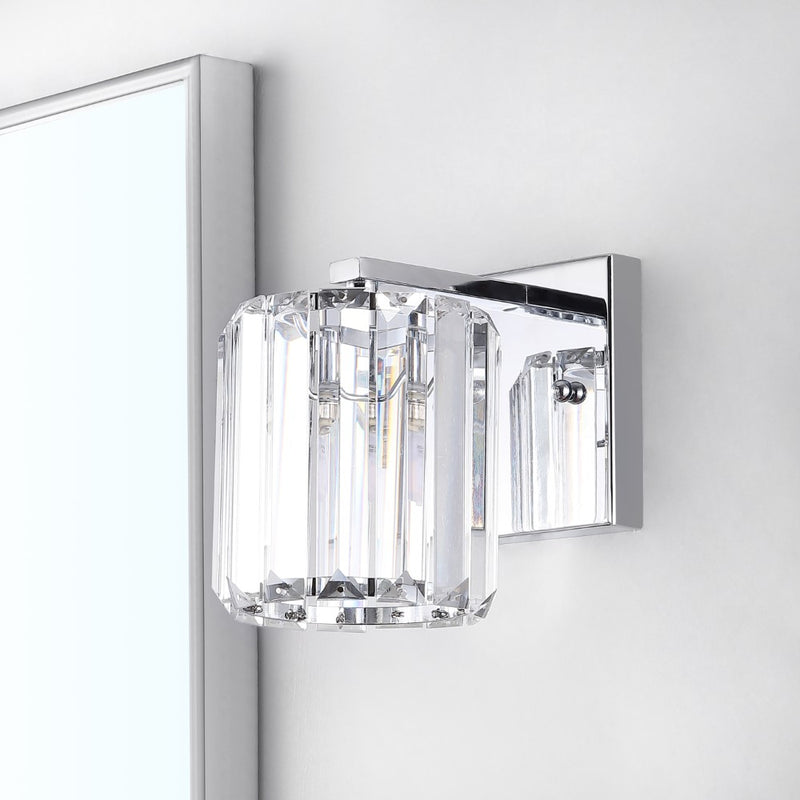 Coco Prism Vintage Metal/Glass Classic Glam LED Vanity Light - JONATHAN Y