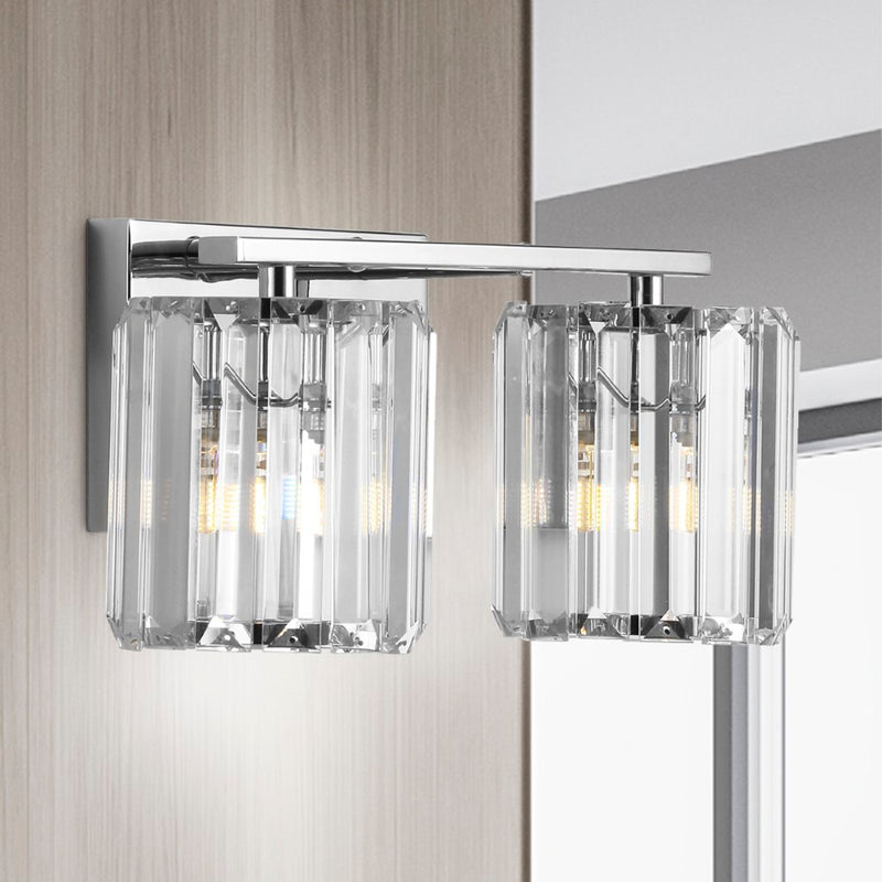 Coco Prism Vintage Metal/Glass Classic Glam LED Vanity Light - JONATHAN Y