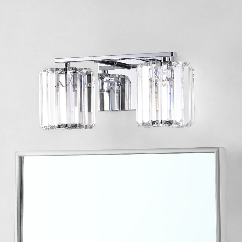 Coco Prism Vintage Metal/Glass Classic Glam LED Vanity Light - JONATHAN Y