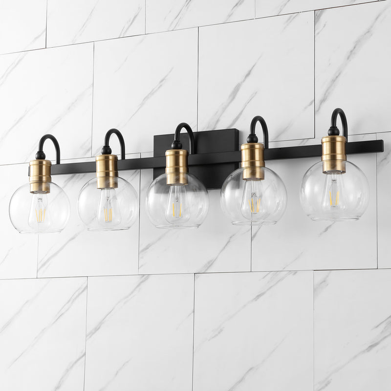 Marais Iron/Glass Rustic Vintage LED Vanity Light