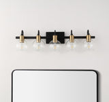 Marais Iron/Glass Rustic Vintage LED Vanity Light