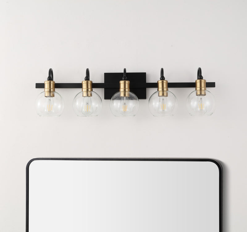 Marais Iron/Glass Rustic Vintage LED Vanity Light