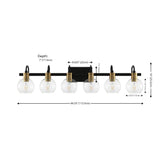 Marais Iron/Glass Rustic Vintage LED Vanity Light