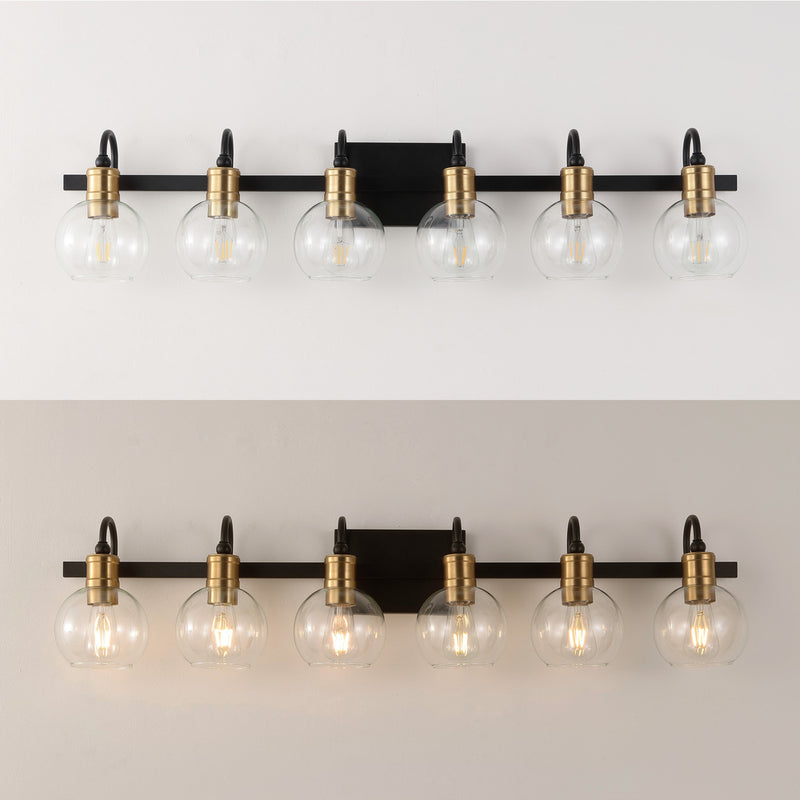 Marais Iron/Glass Rustic Vintage LED Vanity Light