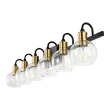 Marais Iron/Glass Rustic Vintage LED Vanity Light