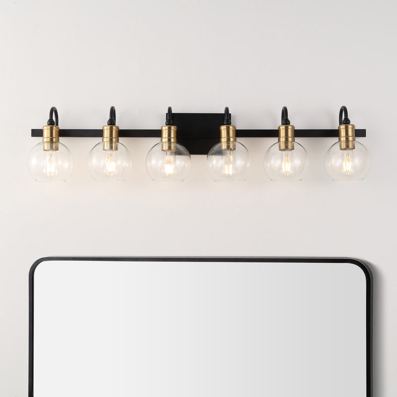 Marais Iron/Glass Rustic Vintage LED Vanity Light