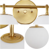 Louis Parisian Globe 31" 4-Light Metal/Frosted Glass Modern Contemporary LED Vanity Light