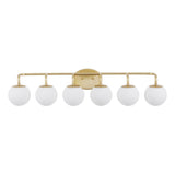 Louis Parisian Globe 31" 4-Light Metal/Frosted Glass Modern Contemporary LED Vanity Light