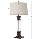 Hunter 32" Metal/Glass LED Table Lamp - JONATHAN Y