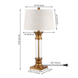 Hunter 32" Metal/Glass LED Table Lamp - JONATHAN Y