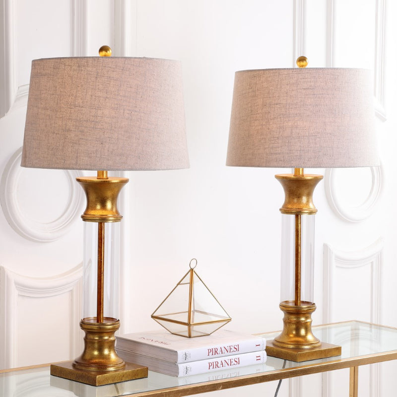 Hunter 32" Metal/Glass LED Table Lamp - JONATHAN Y