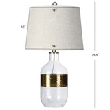 Stevens 25.5" Glass LED Table Lamp - JONATHAN Y