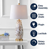 Jocelyn 28" Seashell LED Table Lamp Natural – ICONS