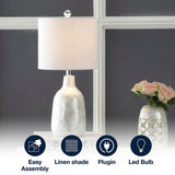 Lucille 21" Seashell LED Table Lamp Pearl – ICONS
