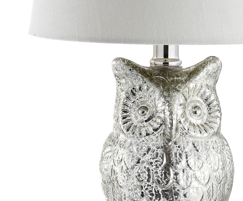 Night Owl 19" Glass/Crystal LED Table Lamp - JONATHAN Y