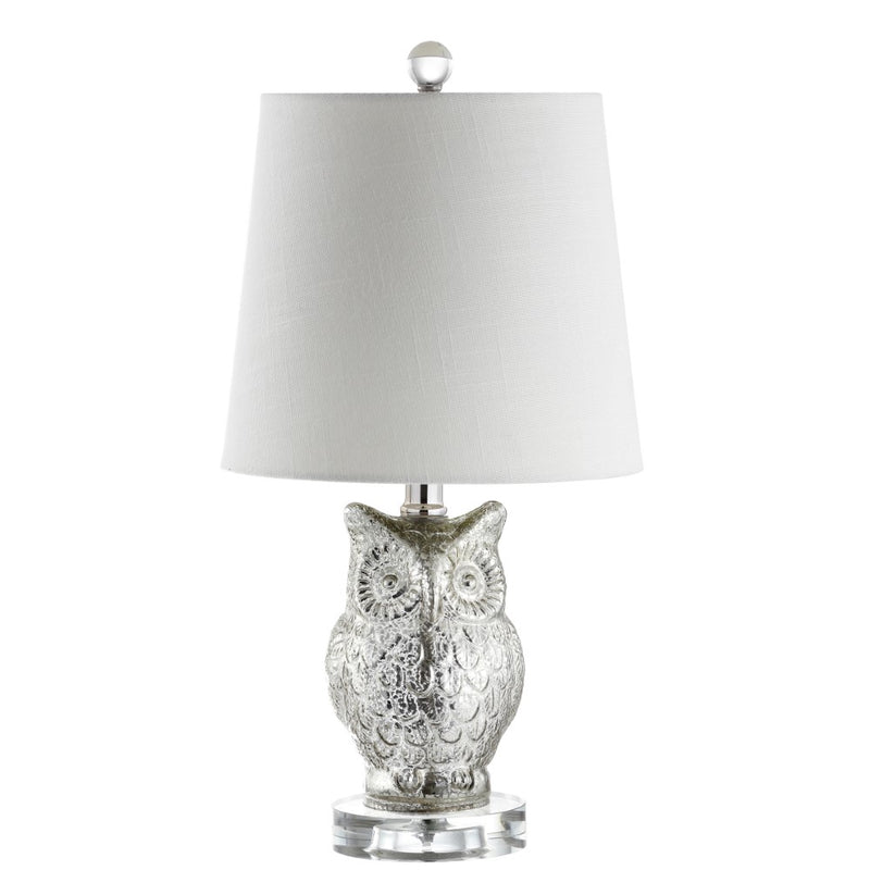 Night Owl 19" Glass/Crystal LED Table Lamp - JONATHAN Y