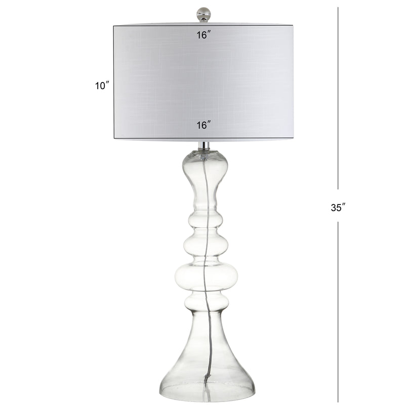Madeline 35" Curved Glass LED Table Lamp