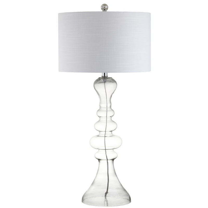 Madeline 35" Curved Glass LED Table Lamp - JONATHAN Y