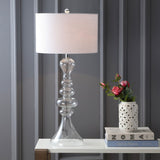 Madeline 35" Curved Glass LED Table Lamp - JONATHAN Y
