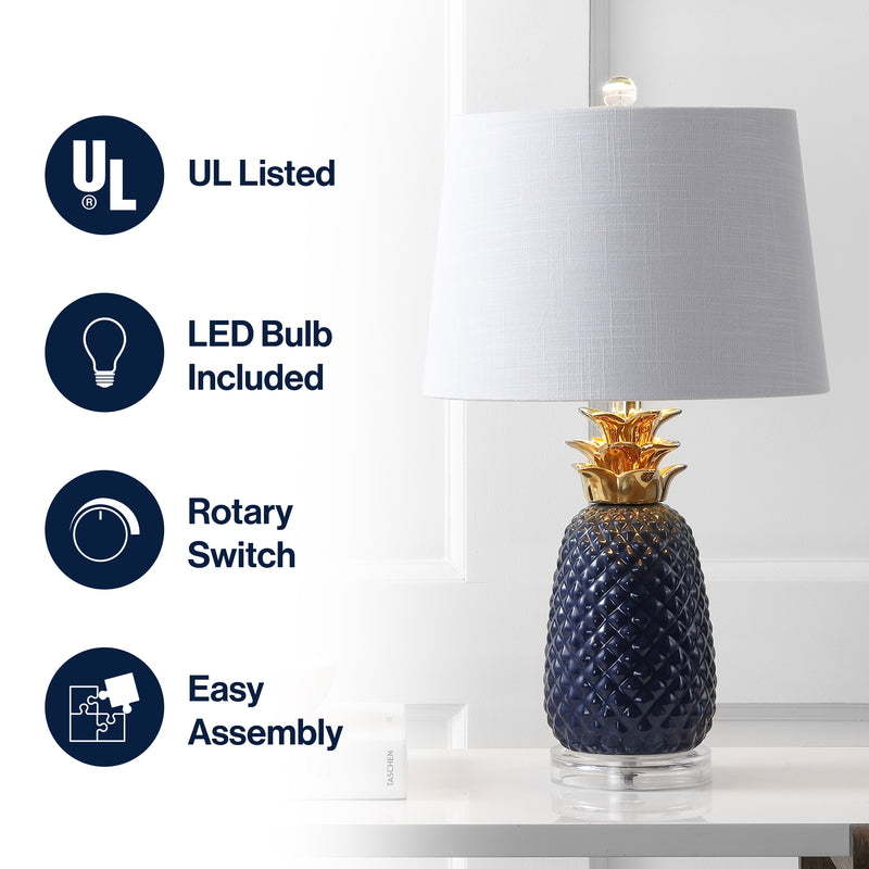 Pineapple 23" Ceramic LED Table Lamp